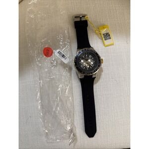 New Invicta Mens 50mm AVIATOR VH63‎ Multi Function Quartz Black Dial SS Watch